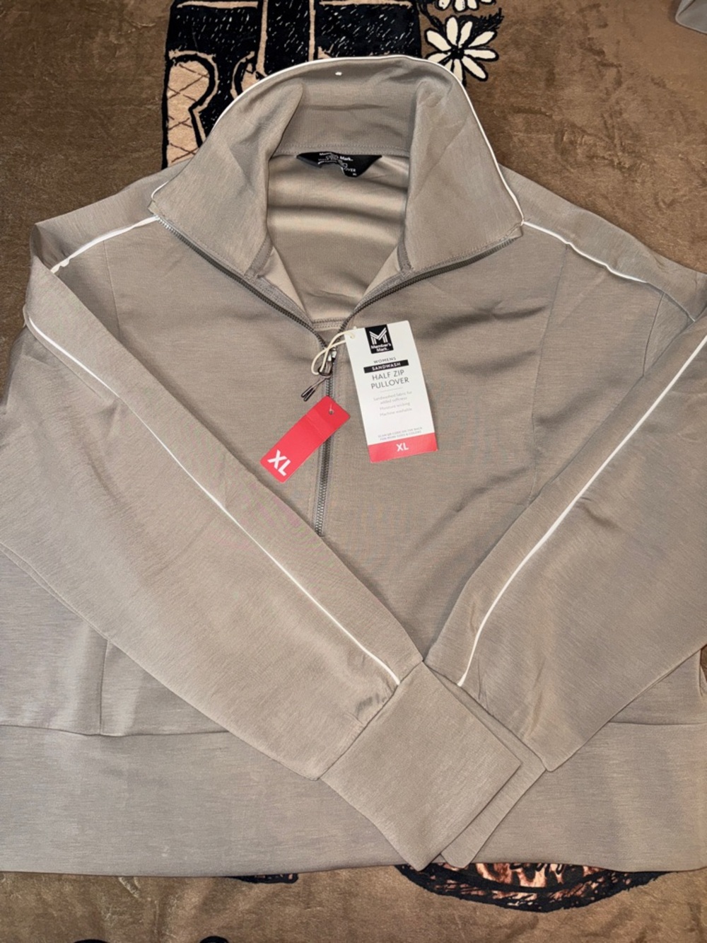 Women's Light Gray Half-Zip Pullover Hoodie NWT BUTTERY SOFT PLEASE SEE PICTURE - Picture 10 of 13